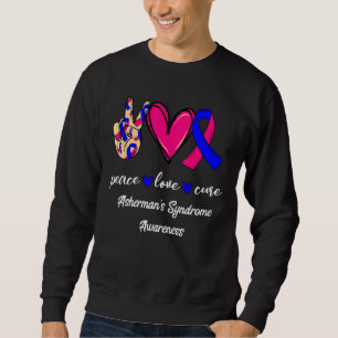 Peace Love Cure Asherman's Syndrome Blue & Pink Aw Sweatshirt