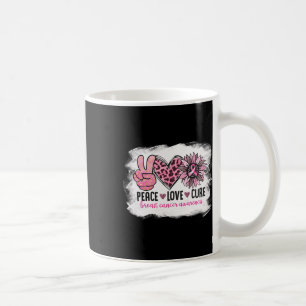 Peace Love Cure Breast Cancer Awareness Pink Ribbo Coffee Mug