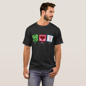 Peace Love Cure Breast Cancer T-Shirt (Front Full)