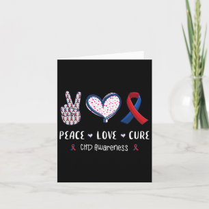 Peace Love Cure Chd Heart Disease Awareness Men Wo Card