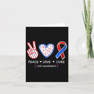 Peace Love Cure Chd Heart Disease Awareness Men Wo Card
