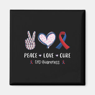 Peace Love Cure Chd Heart Disease Awareness Men Wo Magnet