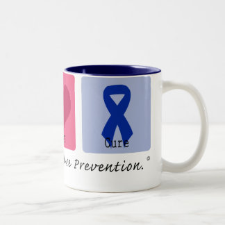 Peace Love Cure Child Abuse Two-Tone Coffee Mug