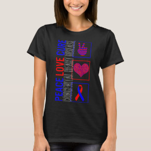 Peace Love Cure Congenital Heart Disease Awareness T-Shirt