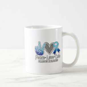 Peace Love Cure Diabetes Awareness 1  Coffee Mug
