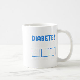 Peace Love Cure Diabetes Awareness 3  Coffee Mug
