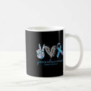 Peace Love Cure Diabetes Awareness Coffee Mug