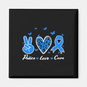 Peace Love Cure Diabetes Awareness Men Women Kids Magnet
