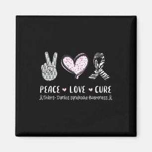 Peace Love Cure Ehlers-danlos Syndrome Awareness M Magnet