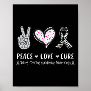 Peace Love Cure Ehlers-danlos Syndrome Awareness M Poster
