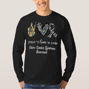 Peace Love Cure Ehlers Danlos Syndrome Awareness Z T-Shirt