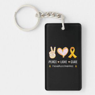 Peace Love cure Endometriosis awareness for men Key Ring