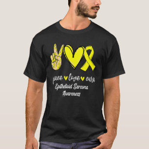 Peace Love Cure Epithelioid Sarcoma Yellow Ribbon  T-Shirt