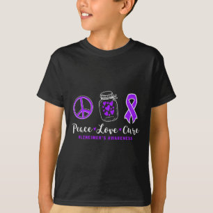 peace love cure for alzheimer s warrior tee alzhei