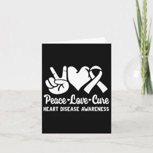 Peace Love Cure Go Red American Heart Disease Awar Card