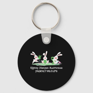 Peace Love Cure Green Ribbon Kidney Disease Awaren Key Ring