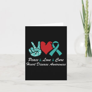 Peace Love Cure Heart Disease Awareness Chd Suppor Card