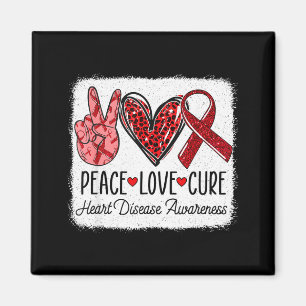 Peace Love Cure Heart Disease Awareness Chd Suppor Magnet