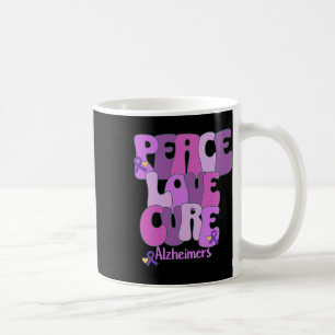 Peace Love Cure Heimerheimer's Awareness Purple Ri Coffee Mug