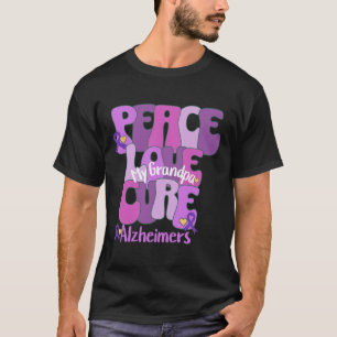 Peace Love Cure Heimerheimers Purple Ribbon End He T-Shirt