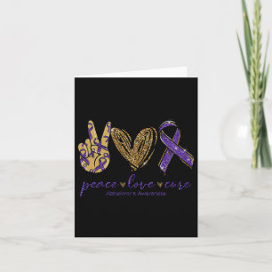Peace Love Cure Heimers Awareness Comfort Colours Card