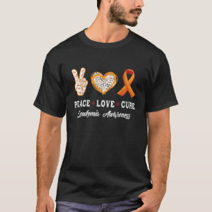 Peace Love cure Leukemia awareness men women kids T-Shirt
