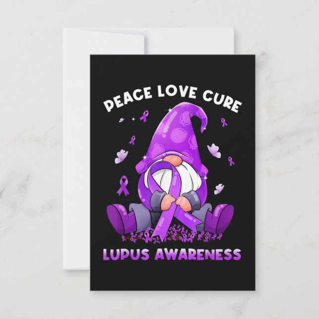 Peace Love Cure Lupus Awareness Card (Front)