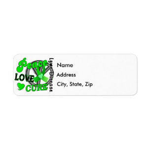 Peace Love Cure Lyme Disease 2 Return Address Label