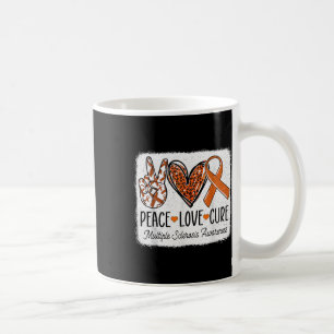 Peace Love Cure Ms Warrior Multiple Sclerosis Awar Coffee Mug