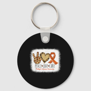 Peace Love Cure Multiple Sclerosis Awareness Ms Wa Key Ring