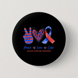 Peace Love Cure Noonan Syndrome Awareness 6 Cm Round Badge