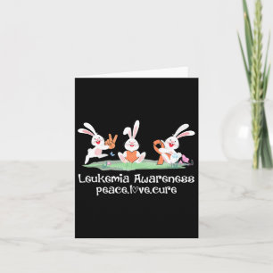 Peace Love Cure Orange Ribbon Leukaemia Awareness Card