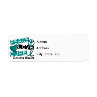 Peace Love Cure Ovarian Cancer Return Address Label