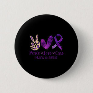 Peace love Cure Overdose Awareness Ribbon 6 Cm Round Badge