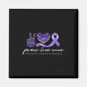 Peace Love Cure Pancreatic Cancer Awareness 1 Magnet