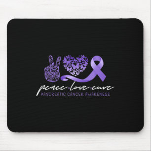 Peace Love Cure Pancreatic Cancer Awareness 1 Mouse Pad