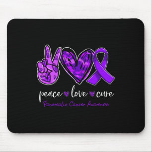 Peace love cure Pancreatic Cancer Awareness month Mouse Pad