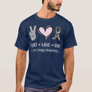 Peace Love cure rare diseases awareness for men T-Shirt