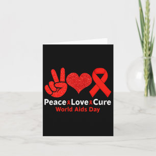 Peace Love Cure Red Ribbon Week Fun Awareness Cost Card