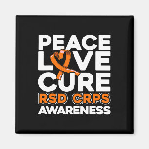 Peace Love Cure Rsd Crps Awareness Magnet