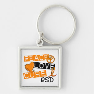 Peace Love Cure RSD Reflex Sympathetic Dystrophy Key Ring