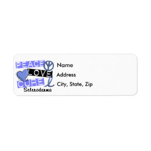 Peace Love Cure Scleroderma Return Address Label