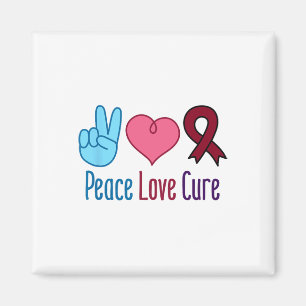 Peace Love Cure Sickle Cell Anaemia Awareness Scd Magnet