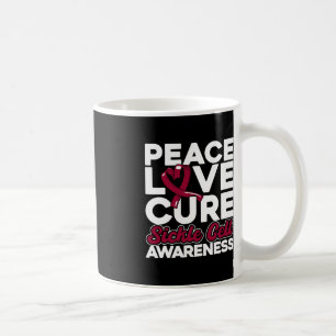 Peace Love Cure Sickle Cell Awareness 1 Coffee Mug