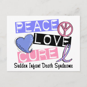 Peace Love Cure SIDS Sudden Infant Death Syndrome Postcard