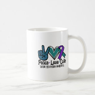 Peace Love Cure Suicide Prevention Awareness 3 Coffee Mug