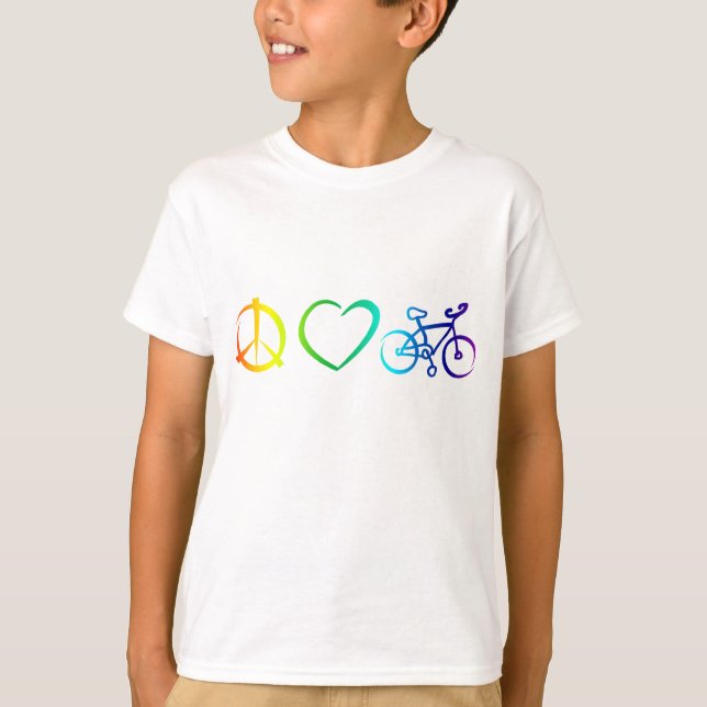 peace love & cycling T-Shirt (Front)