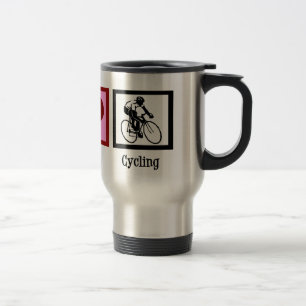 Peace Love Cycling Travel Mug