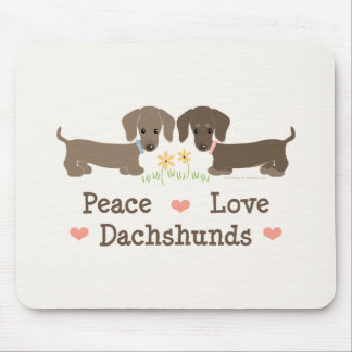Peace Love Dachshunds Mousepad