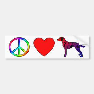 Peace Love Dalmatians Bumper Sticker